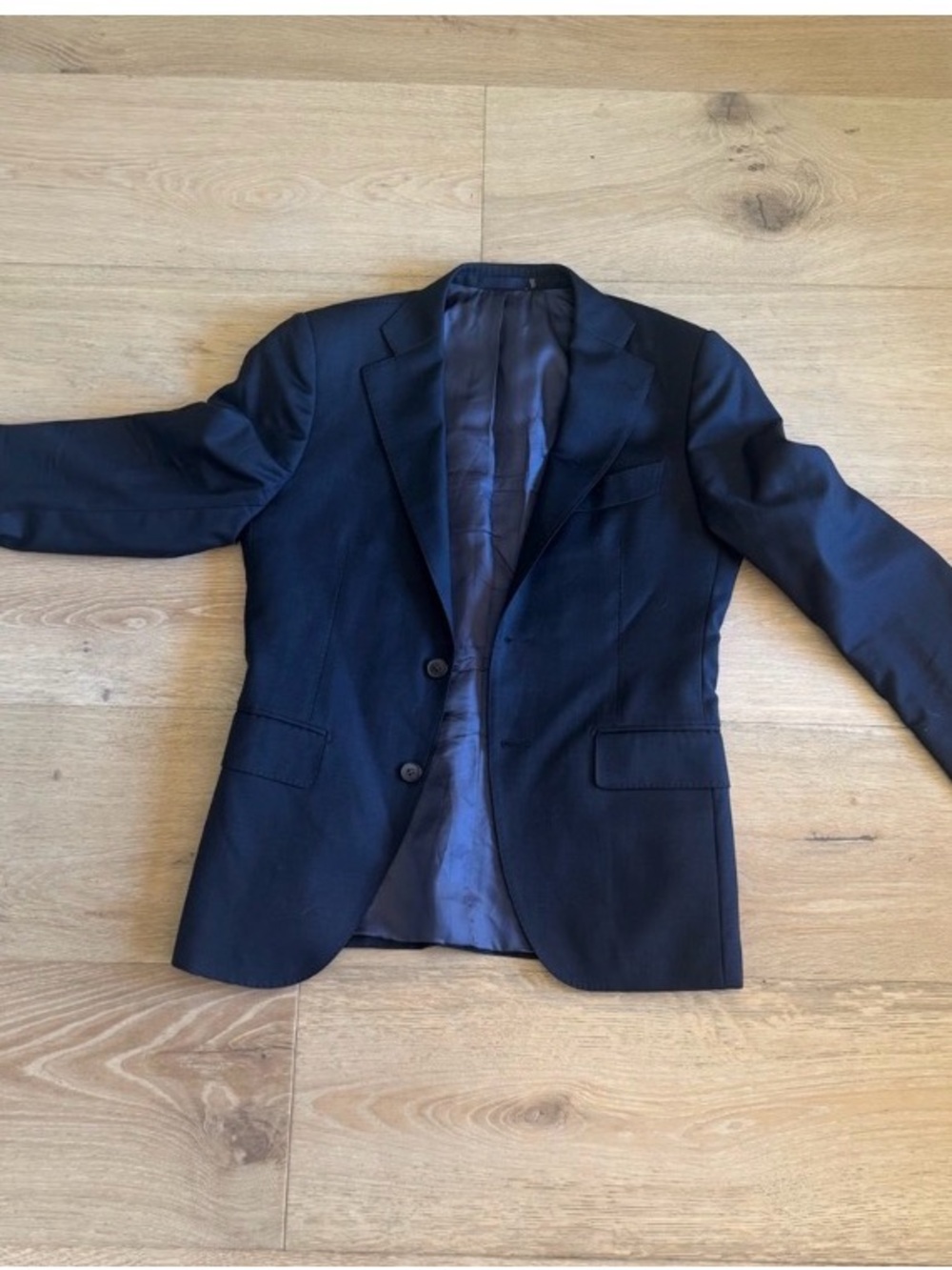 SuitSupply Men Dark Navy Lazio Suit Wool 36S